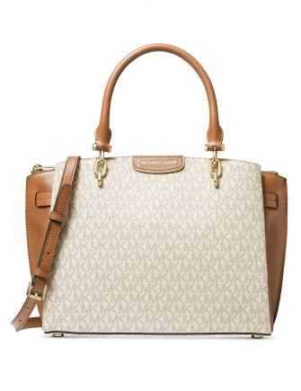 michael kors rochelle satchel review|Michael Kors opened satchel purse.